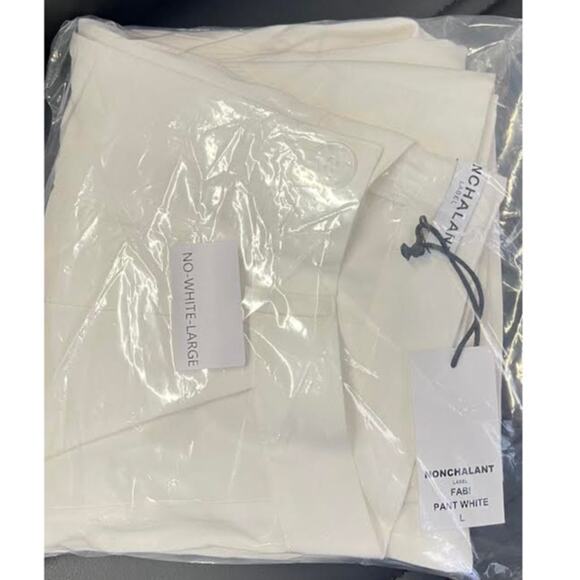 NWT! Nonchalant Label Paige Pant White SIZE-LARGE - Picture 7 of 7